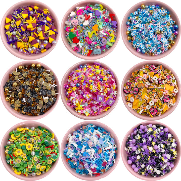 Flower Polymer Clay Sprinkles Slices Mixed Color Small Pearls Slime  Accessories DIY Crafts Making Decoration