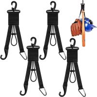 Baseball Softball Bat Holder Dugout Organizer Baseball Bat Holder with Glove Clip and Helmet Hooks for Playground Fence