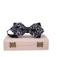 【HOT】▨✉ 1Pc Men Luxury Glitter Bow Tie Bowtie Knot Rhinestone Collar Wedding Formal