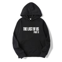 Fashion The Last of Us Part 2 Letter Graphic Hoodie Men Oversize Streetwear Pullover Harajuku Long Sleeve Blakc Sweatshirt Size XS-4XL