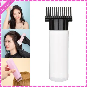 2x Root Comb Applicator Bottle 120ml Hair Oil Applicator Brush Easy to  Clean