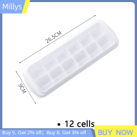 Millys 12 48 60 Grids ถาดน้ำแข็งก้อนก้อนน้ำแข็งพลาสติกน้ำแข็งก้อนทรงกลมแม่พิมพ์สำหรับค๊อกเทล