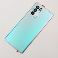 เคสกระจกสำหรับ Reno6 Pro 5G ฝาหลังปิดโทรศัพท์ตัวเครื่อง Reno 6 Pro ด้านหลังประตูหลัง + กาวเลนส์กล้องถ่ายรูป