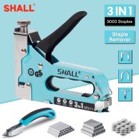 iho✈  SHALL 3 In 1 Gun Construction Stapler Upholstery Staple With 3000 Staples Carpentry Tools