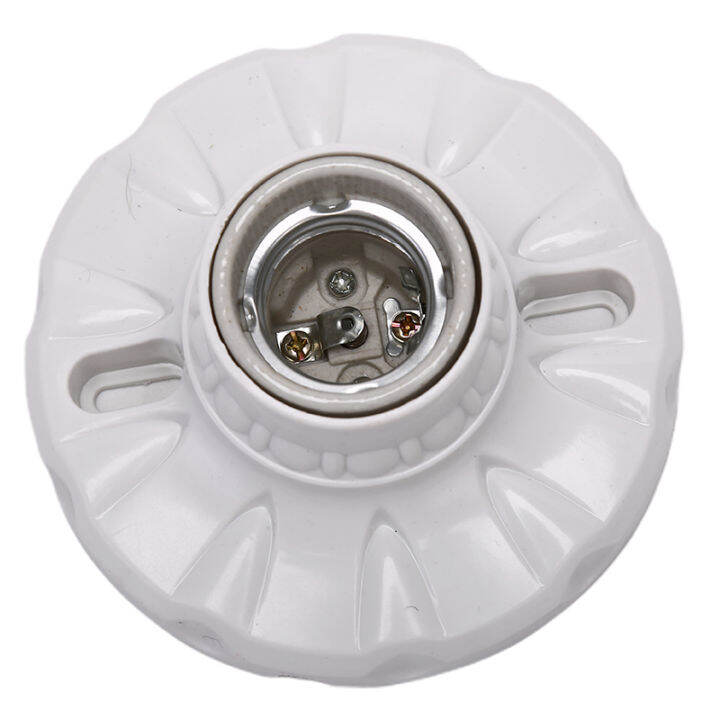 E27 Ceramics LED Light Bulb Holder Round Socket Base Hanging Lamp