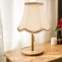 2X Table Lamp Shade Fabric Cloth Clip On Light Shades Lamp Cover Drum Shade Lampshade Bulb For Floor Lamp Home