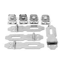 2022 New 4Pcs Home Drawer Door Safety Padlock Latch Hasp Staple Stainless Steel NO.5