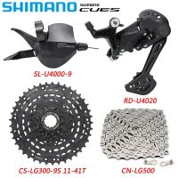 SHIMANO CUES U4000 1X9เปลี่ยนเกียร์ความเร็วสูง RD-U4020 Derailleurs MTB โซ่ CN-LG500จักรยาน CS-LG300เทปคาสเซ็ท11-41T อะไหล่รถจักรยาน