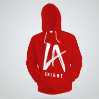 New Hoodie Zipper Print Wwe La Knight Red Spring And Autumn Mens 2023 popular