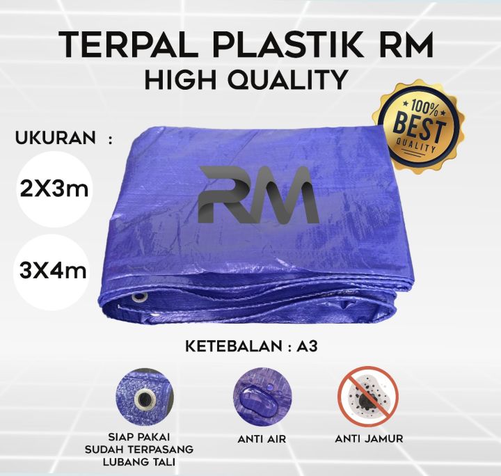 Terpal Plastik Murah A3 Ukuran 3x4 Warna Biru Silver | Lazada Indonesia