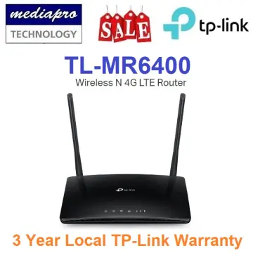 TP-LINK (TL-MR6400 V5) 300Mbps Wireless N 4G LTE Router SIM Card Slot 3 LAN  1 LAN/WAN