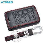 Leather Car Key Cover For Cadillac Escalade SRX XTS ATSL SLS CTS STS ATS BLS Smart Keyless Entry Remote Fob Case Keychain Bag Key Chains