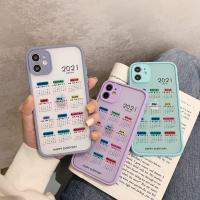 ∈♈ 2021 calendar Phone Case for IPhone X XR XS MAX 12 11 Pro Max mini for IPhone 6S 7 8 Plus SE 2 TPU hard Shockproof Back cover