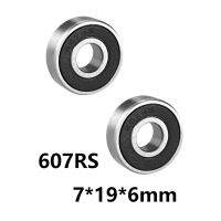 2pcs/lot 607RS Ball Bearing Deep Groove Bearing Mini Bearing  607-RS 607RS 7*19*6mm 7*19*6 High Quality 52100 Chrome Steel Axles  Bearings Seals