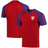 2023 new arrive- xzx180305   HQ1 Czech Republic Football T Shirts Pre-Match Warm-up Sports Tops Plus size Player Version QH1（free custom name &amp; logo） S-5XL
