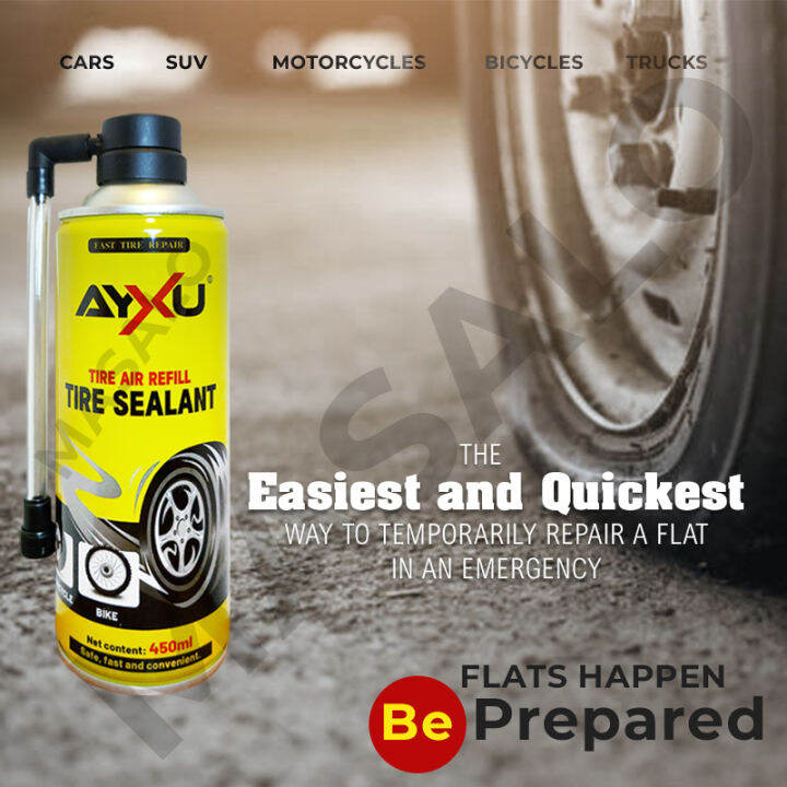 Flat Tire Sealant Inflator Air Refill Sealer Compressed Air Can For
