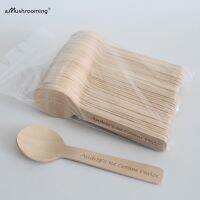 Engraved Spoons for Desserts Small Biodegradable