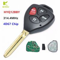 【✒】 beads.and.accessories KEYECU กุญแจรีโมท4ปุ่ม314.4MHz 4D67ชิปสำหรับ Toyota Camry FCC: HYQ12BBY USA พร้อมชิป4D67