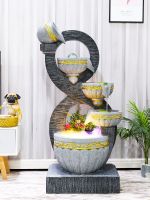 ❂☜✤ Transfer ball money flowing from directions living room atomization fountain indoor floor-standing fish tank