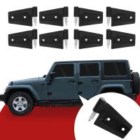 【LZ】 4 PCS Aluminium Coated Door Side Hinge For Jeep Wrangler JK JL JT 2007  Road Steel Door Hinge Kit Not Door Hinge Cover Decor