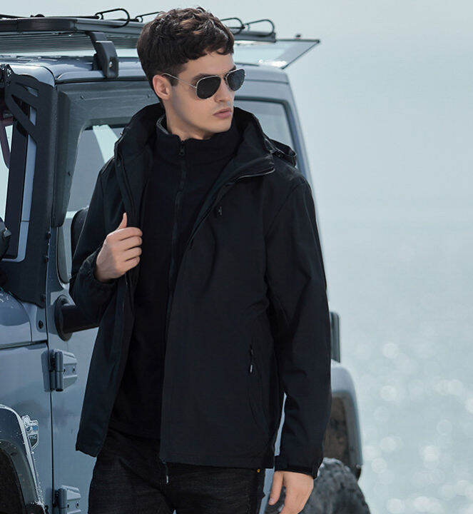 10444MM Double Jacket เสื้อกันหนาวสองชั้น ถอดแยกได้ Lazada.co.th