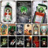 ③ เบียร์ Jagermeister ป้ายโลหะ-ตกแต่งผนังดีบุกโลหะวินเทจสำหรับบาร์บ้านและสวน-แผ่นโลหะที่มีการออกแบบแผ่นตกแต่ง