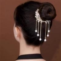 【YF】❂  Tassel Hair Claw Rhinestone Clip Barrette Ponytail Holder Hairpins Fringe Jewelry Accessories