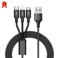 สายชาร์จ USB อย่างรวดเร็วอเนกประสงค์3 In 1สายชาร์จโทรศัพท์มือถือ