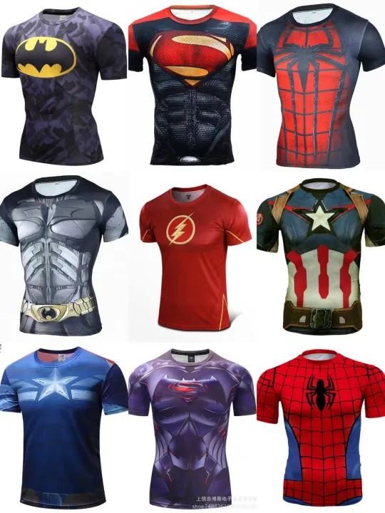 Marvel Heroes Series Fit Gym T shirt (Teenager size) | Lazada PH