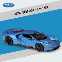 Welly Willy Original 1:24 Ford 2017 Ford GT Sports Car Simulation Alloy Car Model Ornaments