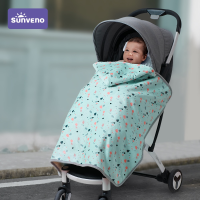 Sunvenoผ้าคลุมรถเข็นเด็กฤดูหนาวWind-Proofผ้านวมทารกSoft Warm Swaddleเตียงผ้าห่อตัว