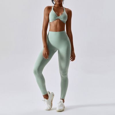 2PCS Seamless Yoga Set Women Gym Clothes Sportswear Yoga Suits for Fitness Gym Set Tracksuits Leggings Underwear Sports Suit