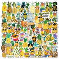 10/50/100 PCS Cartoon Pineapple Fruit Stickers for Laptop Luggage Phone Skateboard Fruit Waterproof Decal Sticker Toys Stickers Labels