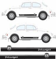 For 1Set/2Pcs Classic Beetle Wolfsburg Stripes Graphics Decals Stickers Car Styling