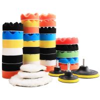 38pcsset Polishing Sponge Pad Kit Foam Pad Buffer Kit Polishing Machine Wax Pads for Car Removes Scratches