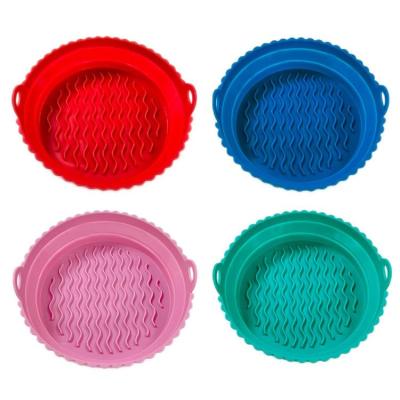 Air Fryer Silicone Liners Reusable Air Free Liner Heat Resistant Mat for Air Fryer Non-Fading Collapsible Air Fryer Silicone Pad for Chefs and Beginners impart