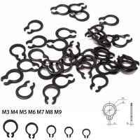 25 pcs M3-M9 Circlip Set ภายนอกยึด E-type คลิปล็อค Snap Retaining Ring Assortment Set holes Shaft Collar Washer-GONGXI