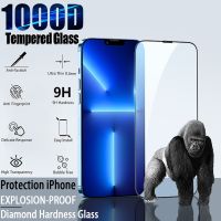 1000D For iPhone14 Full Cover Tempered Glass For iPhone 14 13 11 Pro Max 12ProMax Mini 7 8 13Pro X XR XS Max 11 Screen Protector