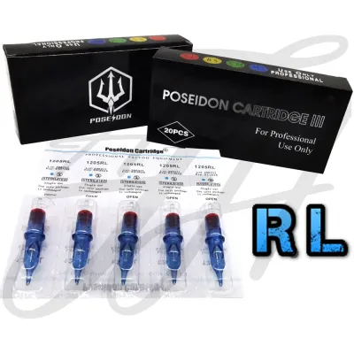 POSEIDON cartridge needleเดินเส้น อุปกรณ์สัก สำหรับเครื่องฮอค เดินเส้น RL (5ชิ้น)