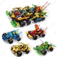 นินจา4 In 1 Kai Jay Cole Lloyd ชุดเกราะสงครามรถ Mech รถม้าบล็อกตัวต่อตุ๊กตาแอคชั่นชุดอิฐ Kids Toys