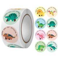 100-500Pcs Round Dinosaur Children Reward Stickers Cute Toy Tags Gift Decoration Sealing Label Stationery Supplies Stickers Stickers Labels