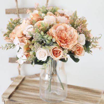 hot【cw】 Artificial Flowers Bride Silk Bouquet Wedding Garden Decoration Accessories Hydrangea Fake