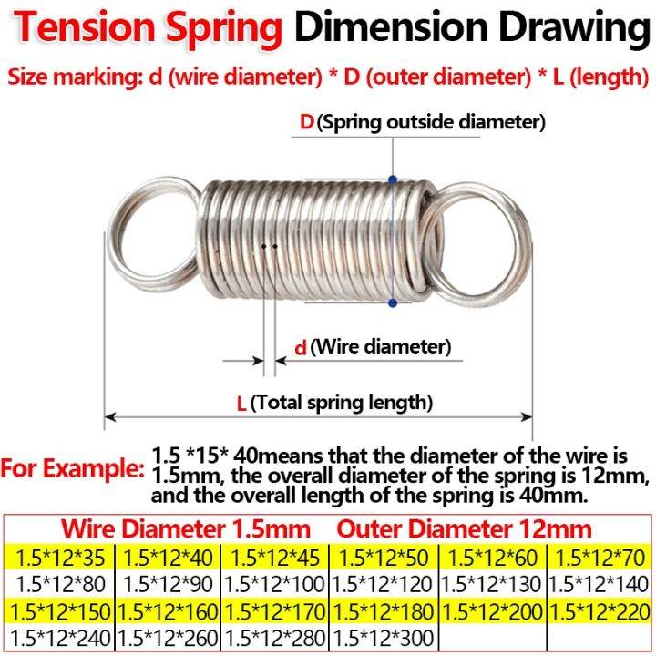 304-stainless-steel-ring-hook-tension-spring-pullback-spring-extension-coil-spring-wire-diameter-1-5mm-outer-diameter-12mm