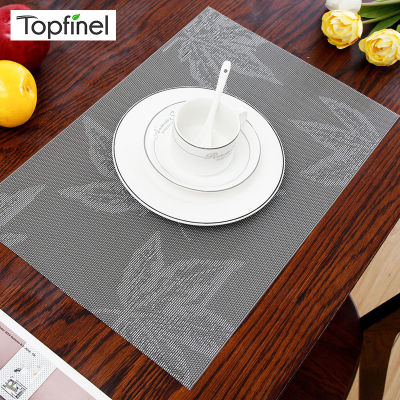 Topfinel PVC Cup Coaster For Dining Coffee Plastic Placemats In Kitchen Accessories Table Runner Stain-Resistant Pad Table Mats