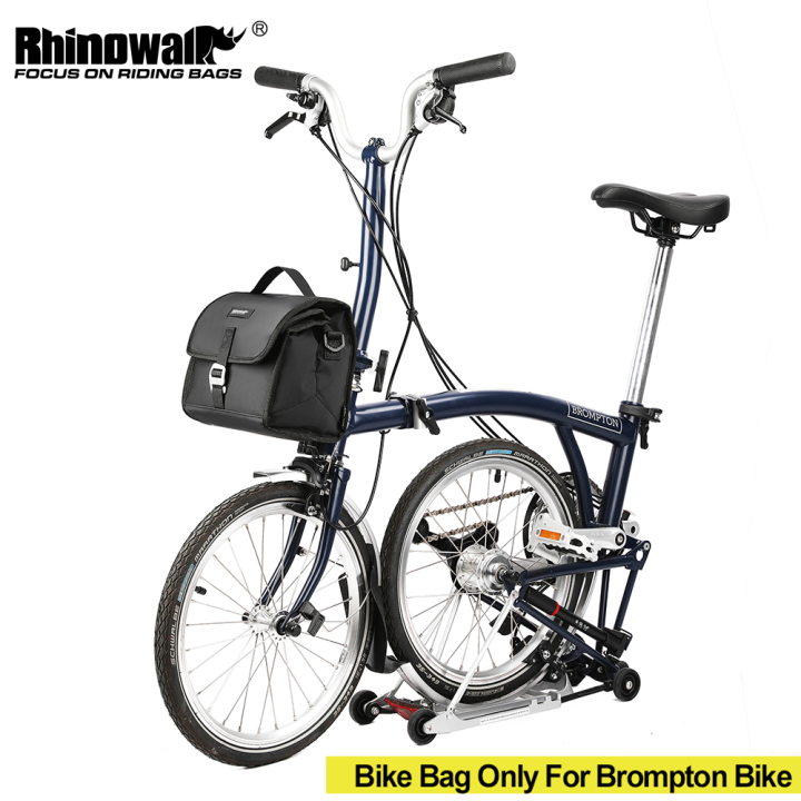 rhinowalk-ตะกร้าขนาดใหญ่กันน้ำ4l-7ลิตรแบบพกพากระเป๋าสะพายไหล่สำหรับจักรยานแบบพับได้-brompton