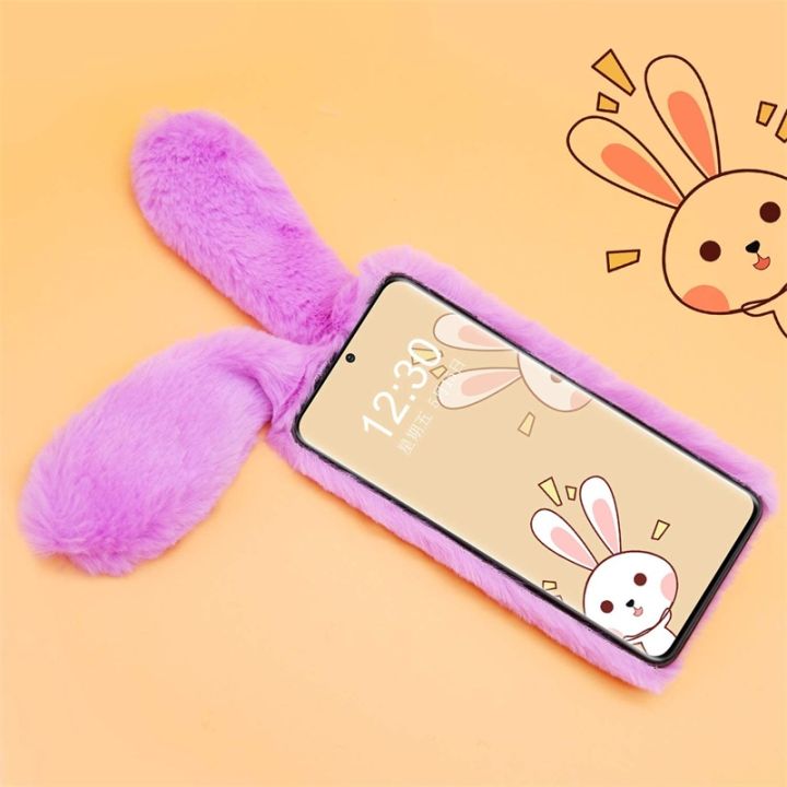 yellow-peach-flavor-หูกระต่ายน่ารักขนตุ๊กตากรณีสำหรับ-xiaomi-mi-r-edmi-หมายเหตุ10-pro-10วินาที9-9วินาที9ครั้ง8-7-6-5-5a-4-4x-max-5กรัมเงาเพชรปกโทรศัพท์