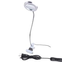 ◈ 8X Illuminated Magnifier with Light Flexible Rotation Desktop Magnifying Glass for Soldering Iron Repair Lamp Clip