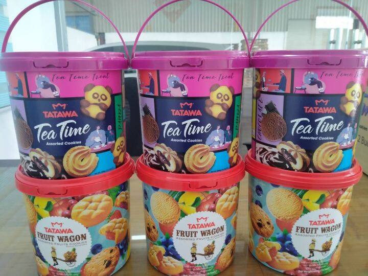 คุกกี้-คุ๊กกี้ถังทาทาวา-tatawa-tea-time-assorted-cookies-คุ๊กกี้-รวม4รสชาติใน1ถัง-400g-บิสกิต-ทาทาวา-คุกกี้เนย-คุกกี้รวม