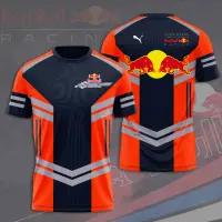 (in stock) 2022 Red Bull Racing Suit Casual Fashion Boys and Girls Quick Drying T-shirt (free nick name and logo)