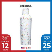 CORKCICLE ขวดสแตนเลสสูญญากาศ 3 ชั้น กักเก็บความเย็นได้นานถึง 25 ชม. เก็บความร้อนได้ 12 ชม. 475mL (16oz) รุ่น POKETO WHITE TERRAZZ CANTEEN